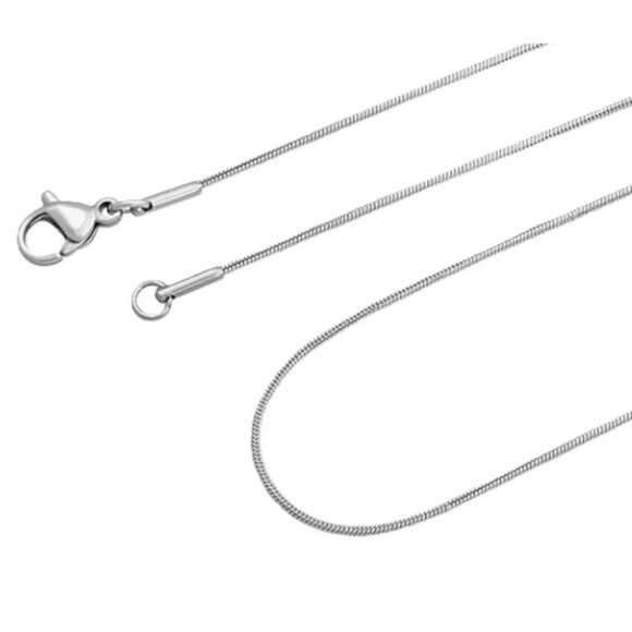 22 Inch Stainless Steel Snake Chain Necklace - Unisex Chain - Replacement Chain - Picture 1 of 6